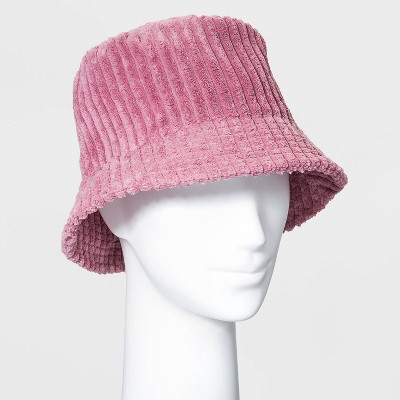 Women's Corduroy Bucket Hat - Wild Fable™ Light Pink