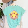 Simply Sage Market S.W.Smiley Keep Smiling Happy Face Garment Dyed Tee - 3 of 4
