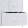GlasFlength Decorative Storage Cabinets Tall Dresser Fabric Storage Tower ,5 Drawers Wood Top for Kid Room, Nursery, White 39.4"*11.8"*20.9" - 3 of 3