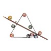 Metal Games Pool Wall Decor - Olivia & May: Iron Billiards Room Accent, Eclectic Triangle Design - 3 of 4