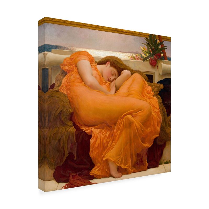Trademark Fine Art -Frederic Leighto 'Flaming June In Dress' Canvas Art, 1 of 4