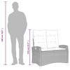vidaXL Garden Bench Adjustable with Cushion Grey Poly Rattan - 4 of 4