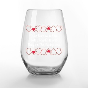 Creative Products True Love Lucky Ones Stemless Wine Glass - 1 of 2