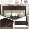 PAGED Distressed Solid Timber Console Table with 4 Drawers and Bottom Shelf, Rustic Narrow Entryway Table, 60" Long Sofa Table for Entryway - 4 of 4