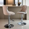 Bar Stools Set of 2 Swivel Barstools Velvet Upholstered Counter Stools with Tufted Backs Adjustable Counter Height Bar Stools - Leovsnove - 3 of 4