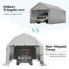 AMERLIFE 12x24FT Heavy Duty Carport, Portable Garage Canopy with Windows, Waterproof, Silver - 3 of 4