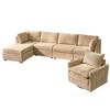 XIZZI Luxury Modular Sectional Sofa Couch, Oversized Cloud Couch for Living Room, Deep Seat Upholstered Sleeper Sofa Set w/ Optional Swivel Chairs - 2 of 4