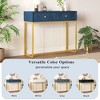 TIRAMISUBEST Console Table Entryway Table, Modern Sleek Sofa Table with Storage, Narrow Console Table with 2 Stripe Design Drawers for Living Room - 4 of 4