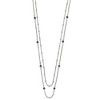 Chisel Stainless Steel Polished 2-Strand Purple Crystal Beaded 16" with 1" Extension Necklace - 3 of 4