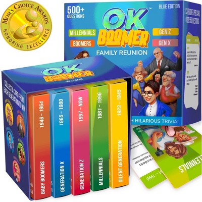 QUOKKA Millennials vs Boomers OK Boomer Board Game - Generation Trivia Card Game