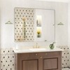Apmir Rectangular Aluminum Alloy Framed and Tempered Glass Wall Bathroom Vanity Mirror in Matte Black/ Gold/ Silver/ Brown - 2 of 4