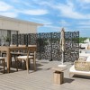 PexFix 72 in. x 71 in. Outdoor Privacy Rectangle Screen Galvanized Steel Panel Divider in Black - 3 of 4