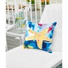 C&F Home 18" x 18" Starfish Watercolor Cotton Accent Throw Pillow, Coastal Beach - 2 of 4