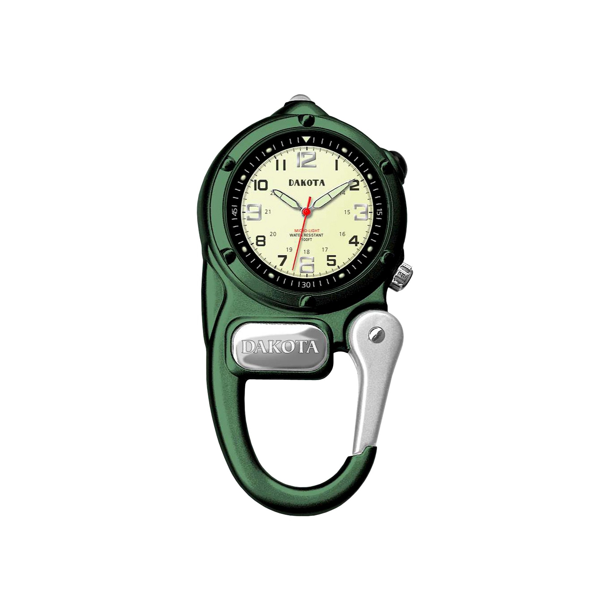 Men's Dakota Mini Clip Microlight Watch - Green, Size: Small