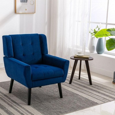 Streamdale Modern Soft Velvet Material Ergonomics Accent Chair Living Room Chair Bedroom Chair Home Chair