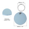 Unique Bargains PU Leather Keychain Blank with Key Ring for DIY Crafts Laser Engraving 4 Pcs - 2 of 4