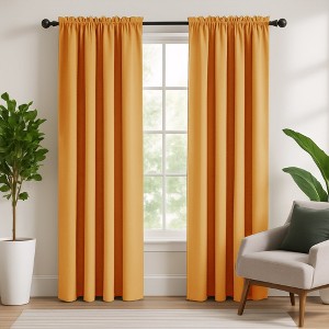 Deconovo Room Darkening Curtain Set – 2 Panels, Rod Pocket, Thermal - 1 of 4