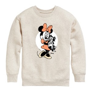 Boys' - Disney - Minnie Mouse & Figaro Hugs Graphic Long Sleeve Fleece Sweatshirt - 1 of 4