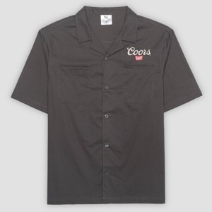 Men's Coors Rodeo Short Sleeve Workwear Button-Down Shirt - Black - 1 of 4