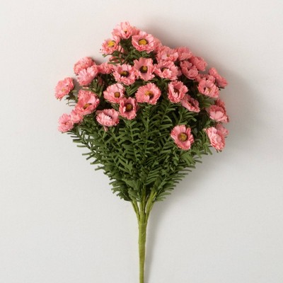 Sullivans Artificial Pink Daisy Bush 16"H; Pink