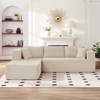 Mjkone 106'' Modern 2-Piece Corduroy Free Combination L-Shaped Sofa Deep Seat,Upholstered Chaise Sectional Sofas With Left Chaise - 3 of 4