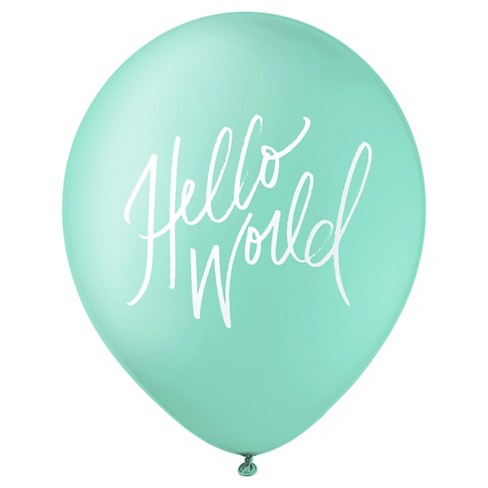 Inklings Paperie Teal Designer Baby Shower Balloons 12 Ct Target