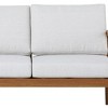 GDFStudio Colbert Patio Contemporary Cushioned Eucalyptus Wood 51.25" Loveseat - 4 of 4