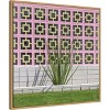 Amanti Art Mid Century Breeze Block Wall with Cactus by Tom Windeknecht Canvas Wall Art Print Framed - 2 of 4