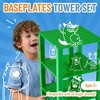 Strictly Briks Classic Stackable Baseplates, Building Bricks For Towers, Shelves, Green, 4 Base Plates & 30 Stackers, 6x6 Inches - 2 of 4