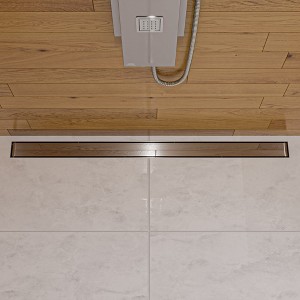 ALFI 47 Inches Polished Stainless Steel Linear Shower Drain with Solid Cover - 1 of 4