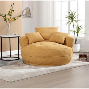 Lyngins Chenille Bean Bag Sofas for Kids and Adults,Fluffy Lazy Sofa Chairs with High-Resilience Sponge Padding for Living Room - 1 of 4