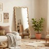 Full Length Mirror 55 inchx28 inch Boho Wavy Wood Floor Mirror Bathroom Bedroom Living Room Cloakroom Entryway - 3 of 4