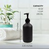 Cornucopia Brands Black Coated 8oz Glass Pump Bottles 4pk; Great for Lotions, Liquid Soap, Aromatherapy and More - 3 of 4