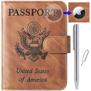 Generic Passport Holder Cover Wallet Travel Essentials Leather Rfid Blocking Case Vacation Luggage - 1 of 4