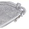 Rhinestone Purse for Women Evening Bag Glitter Sparkly Mini Handbags (Silver) - 2 of 4