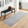 Washable Modern Solid Textured Rug Non Slip Low Pile Rug Soft Contemporary Throw Floor Cover Foldable Indoor Carpet for Living Room Bedroom Nursery - 3 of 4