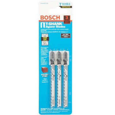 Bosch 4 in. Metal T-Shank Ground teeth and taper ground back Jig Saw Blade 10 TPI 3 pk
