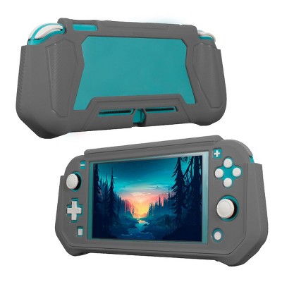 Insten Case For Nintendo Switch Lite Built-in Screen Protector Rugged Front and Back Full Protective Cover with Ergonomic Hanp Grip, Gray