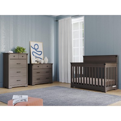 Child Craft Redmond 3-Piece Nursery Set, Includes 4-in-1 Convertible Crib, Dresser, and Chest (Dapper Gray)