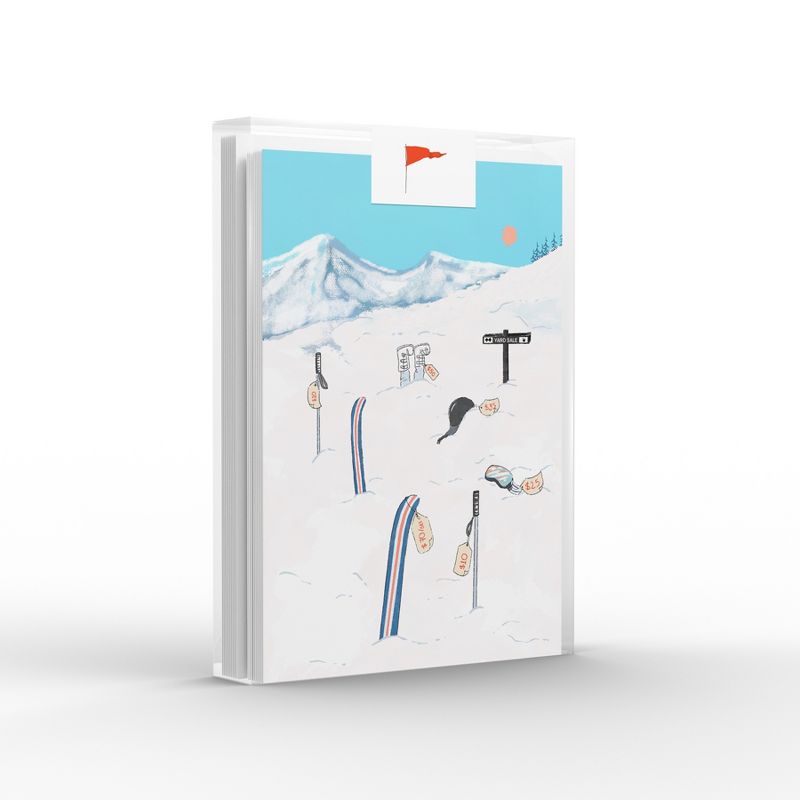 Winter Ski Yard Sale Greeting Card Pack (8 ct.) by Ramus & Co, 1 of 5