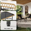 4-Piece Patio Set,Outdoor Wicker Chairs with Glass Table & Cushions,Modern Rattan Bistro Set for Porch,Garden,Balcony - 3 of 4
