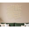 HomeRoots 31" X 31" Gold Metal Abstract Lines Hanging Dimensional Sculpture - 2 of 4