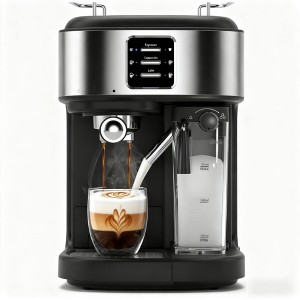 Kismile 20 Bar Espresso Machine, Cappuccino Machine With Automatic Milk Frother, Expresso Coffee Machine For Ground Coffee & Capsules - 1 of 4