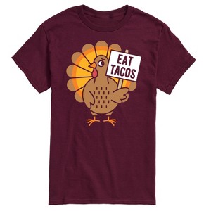 Men's - Instant Message - Eat Tacos Turkey Short Sleeve Graphic T-Shirt - 1 of 4