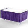 Crown Display 6 pack Disposable Plastic Tableskirts - 29" x 14 Ft ruffled Table Skirt with Adhesive Strip - 6 Count - 2 of 4