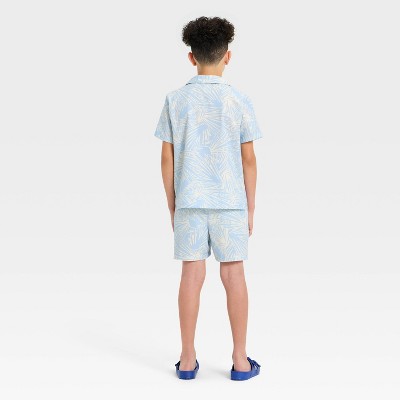 Art Class Boys' Palm Printed Swimwear Sets - art class™ Light Blue M — фото 2