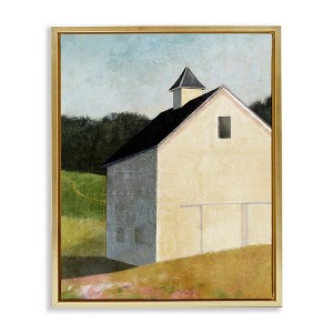 Stupell Industries Countryside Hills Barn Scenery Floating Frame Canvas Art - 1 of 4