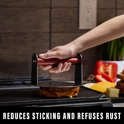 Bellemain 6" Stainless Steel Burger Press with Wooden Handle