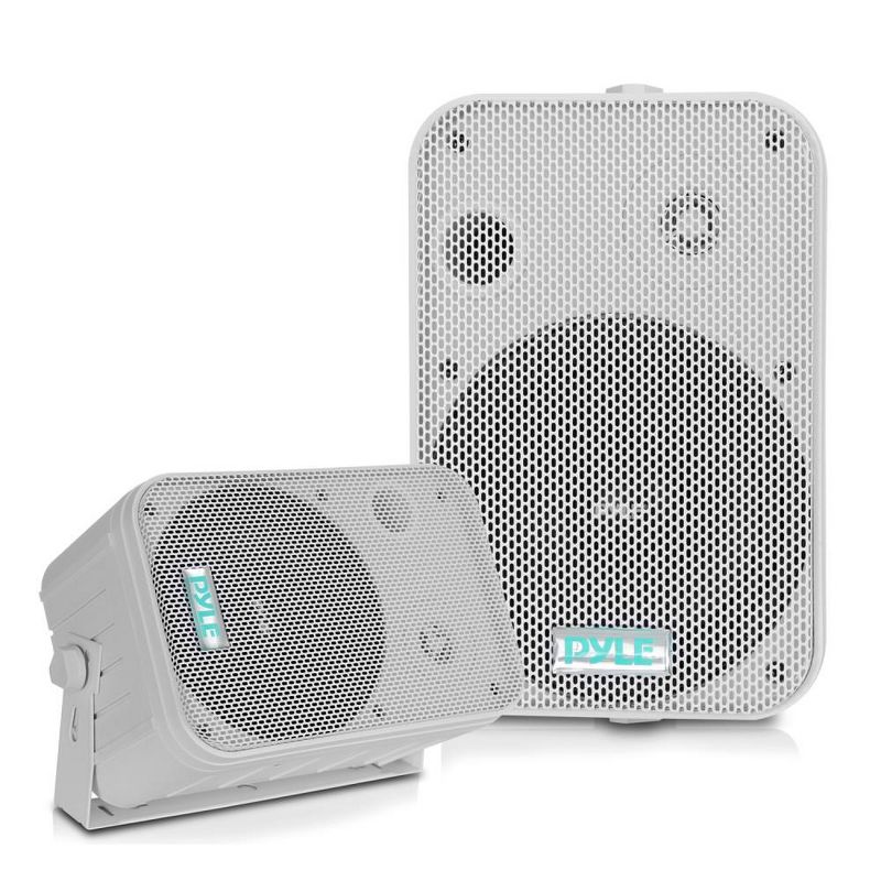 Pyle Home Dual Waterproof Outdoor Speaker System - White, 1 of 9