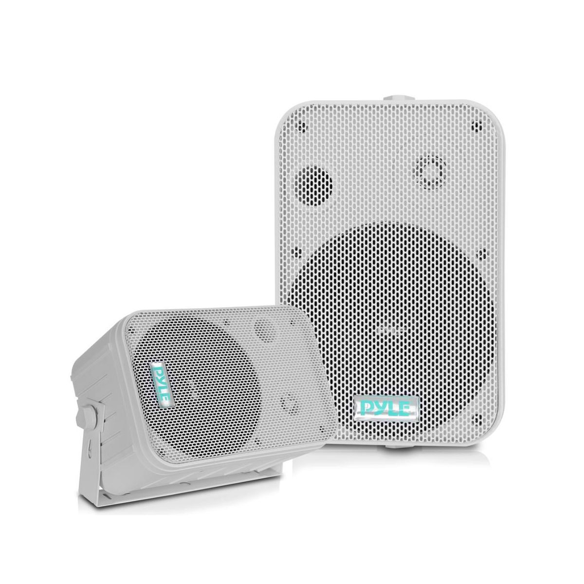 Dual Waterproof Outdoor Speakers for Patio with Powerful Sound, All Devices Compatible, Easy Setup